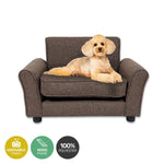 Pet Basic Pet Chair Bed Stylish Luxurious Sturdy Washable Fabric Brown 65cm V293-258079