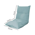 SOGA 4X Lounge Floor Recliner Adjustable Lazy Sofa Bed Folding Game Chair Mint Green LOUNGEFABRICGREENX4