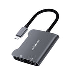 mbeat Tough Link USB-C to Dual 4K HDMI Adapter - Space Grey V186-MB-XAD-CDHD