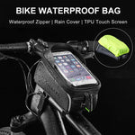 Top Tube Bike Bag With Phone Case Holder Plastic Cover for MTB Mountain Road Commuter Ebike Tourer V382-TOPTUBEBAGRB