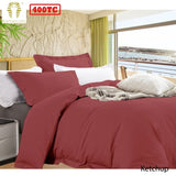 Ramesses Bamboo Cotton Quilt Cover Set Ketchup King V442-KIT-QUILTCS-BAMBOOCOTTON-KETCHUP-KI