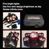 LED Headlamp Rechargeable 350000LM Headlight T6 Head Torch Lamp Fishing Camping V201-W12881989