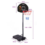 Dr.Dunk Basketball Hoop Stand System Kids Height Portable Adjustable Ring Net V219-SPTBBLDRDA21B