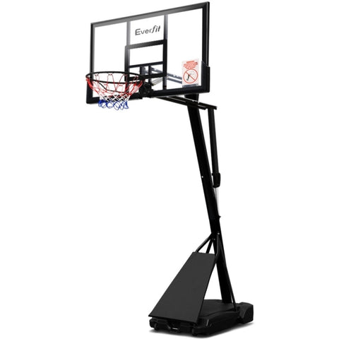 Everfit 3.05M Basketball Hoop Stand System Adjustable Height Portable Black Pro BAS-HOOP-305-S