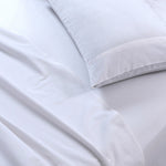 Elan Linen 100% Egyptian Cotton Vintage Washed 500TC White 50 cm deep Mega King Bed Sheets Set V107-MKBWHTSS