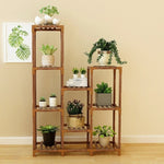 Indoor Outdoor Garden Plant Stand Planter Flower Pot Shelf Wooden Shelving - 9 Shelves V63-836001