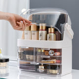 SOGA 3 Tier White Countertop Makeup Cosmetic Storage Organiser Skincare Holder Jewelry Storage Box BATHC103