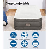 Bestway Air Mattress Single Inflatable Bed 46cm Airbed Grey BW-BED-S-46-69048