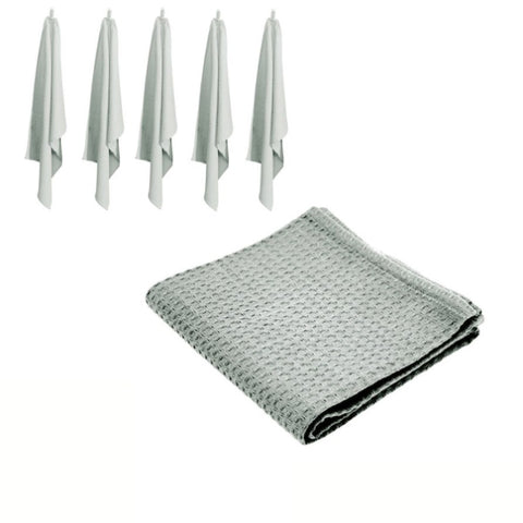 Rans Set of 6 Cotton Waffle Tea Towels 50x70 cm - Silver/Grey V442-RAN-TEAT-LONDONWAFFLE-SILVER-RE