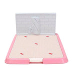 YES4PETS Large Portable Dog Potty Training Tray Pet Puppy Toilet Trays Loo Pad Mat Pink V278-BP131-L-POTTY-WALL-PINK