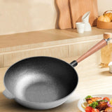 SOGA 31cm Commercial Cast Iron Wok FryPan Fry Pan ZPAI012