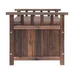 Gardeon Outdoor Storage Bench Box Wooden Garden Toy Tool Shed Patio Furniture Charcoal ODF-OSB-WDL-CC