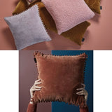Bedding House Svenja Terracotta Filled Square Cushion V442-HIN-CUSHION-SVENJA-TERRA-SQ