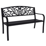 Wallaroo Steel Outdoor Garden Bench - Floral GDB-JOY-201