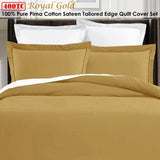 Grand Aterlier Pima Cotton Royal Gold Quilt Cover Set King V442-HIN-QUILTCS-400TCPIMACOTTON-ROYALGOLD-KI