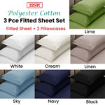 Apartmento 225TC Fitted Sheet Set King Navy plus 2 Pillowcases V442-INT-FITTEDSS-225TCBASICS-NAVY-KI