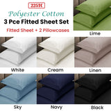 Apartmento 225TC Fitted Sheet Set King Linen plus 2 Pillowcases V442-INT-FITTEDSS-225TCBASICS-LINEN-KI