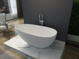 Medium Size Egg Shaped Cast stone - Solid Surface Bath 1600mm length V567-PS-8802A-1600