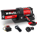 X-BULL Electric Winch 12V 3000LBS Synthetic Rope Wireless remote ATV UTV Boat Trailer V211-AUEB-AXEW002S