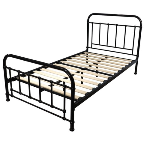 Metallica King Single Bed Size Metal Frame Platform Mattress Base - Black V315-VOB-AKIR-03