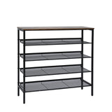 YES4HOMES 5-Tier Large Shoe Rack Shelf Stand Flat & Slant Adjustable Storage Organizer 100 cm V278-SHOE-RACK-L-100