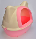 YES4PETS Large Hooded Cat Toilet Litter Box Tray House With Scoop Pink V278-BP153-L-LITTER-TRAY-PINK