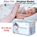 Jelly Bean Kids Adura Pink Kids Weighted Blanket with Extra Cuddly Removable Cover 2.8kg 95 x 125 cm V442-INT-BLANKET-KIDSADURA-PINK-RE