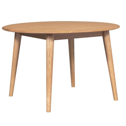 Emilio 120cm Round Dining Table Scandinavian Style Solid Ash Wood Oak V315-VOD-LIPW-01