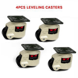 Leveling Casters Swivel Workbench Adjustable Wheel 1000KG Retractable 4PCS V63-837261