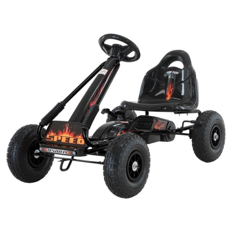 Kahuna G95 Kids Ride On Pedal-Powered Go Kart - Black CAR-PB-9588A-BK