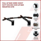 Pull Up Bar Home Gym Heavy Duty Chin Up Bar Ceiling Wall Mounted V63-833641