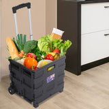 Foldable Shopping Cart Trolley Pack & Roll Folding Grocery Basket Crate Portable HO0314