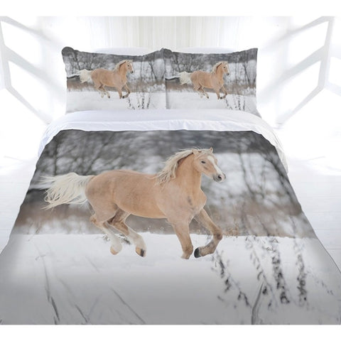 Just Home Winter Gallop Quilt Cover Set Single V442-LDE-QUILTCS-WINTERGALLOP-GREY-SB