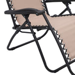 Zero Gravity Reclining Deck Camping Chair - Beige CHR-ZGR-BGE