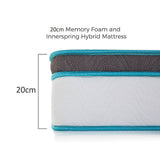 Palermo Single 20cm Memory Foam and Innerspring Hybrid Mattress V63-821931