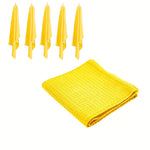 Rans Set of 6 Cotton Waffle Tea Towels 50x70 cm - Yellow V442-RAN-TEAT-LONDONWAFFLE-YELLOW-RE