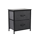 Levede Storage Cabinet Chest of 2 Drawers Dark Grey CH1052-DG