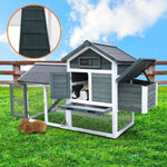 Furtastic Large Chicken Coop & Rabbit Hutch With Ramp - Green WCC-JOY-007-LHR