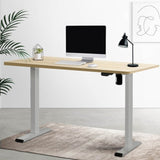 Artiss Standing Desk Motorised 140CM White Oak HASD-114G-GYDF-NTDB-140