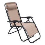 Zero Gravity Reclining Deck Camping Chair - Beige CHR-ZGR-BGE