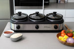 3-Pot Slow Cooker w/ 2.5L Capacity Each, 405W, 3 Warming Settings V196-SC3-250SS