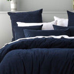 Bianca Lebron Indigo Jacquard Polyester Quilt Cover Set Queen V442-BCA-QUILTCS-LEBRON-INDIGO-QS