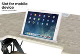Fortia Corner Desk Riser 110cm Wide Adjustable Sit to Stand for Dual Monitor, Keyboard, Laptop, V219-FURDTDFORACX2