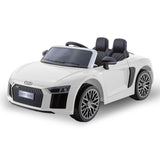 R8 Spyder Audi Licensed Kids Electric Ride On Car Remote Control White CAR-SPD-WH