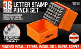 36Pc 6mm Number & Capital Letter Stamp Set Punches Metal Plastic Wood Leather V465-97759