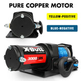 X-BULL 12V Electric Winch 3000LB ATV Winch Boat Trailer Winch Synthetic Rope V211-AUEB-AXEW002B