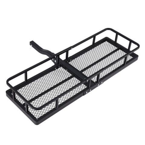 Giantz Universal Car Roof Rack Foldable Hitch Basket Cargo Carrier 152cm Black CAR-B-REARBASKET-FOLD-153-BK