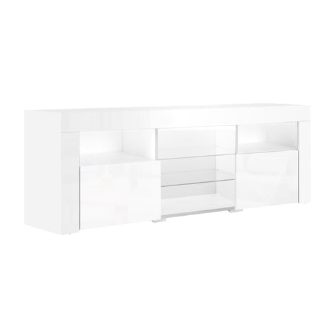 Artiss Entertainment Unit TV Cabinet LED 160cm White Bobi FURNI-O-LED-TV160-WH-AB