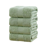 Linenland 4 Piece Cotton Bath Towels Set - Sage Green V406-TOWPAK01GR