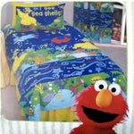 Sesame Street Quilt Cover Set Single V442-CAP-QUILTCS-SESAMESTREET-BLUE-SB